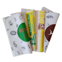 Custom logo printing available wax paper hamburger biodegradable hamburger paper hamburger wrapping paper