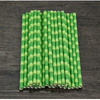 Food Grade Bamboo Star Printed Cocktail Party Kraft Paper Drinking Straw