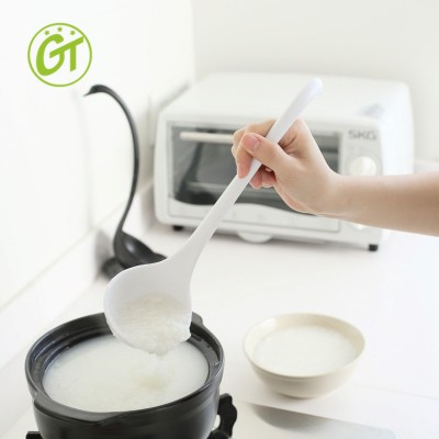 Porridge table standing plastic long handle custom cooking swan shape soup spoon