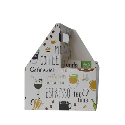 Disposable paper holder coffee paper carrier coffee to go holder